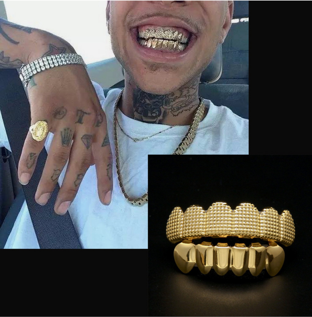 24K Gold Plated Grillz – 6 Tooth Hip Hop Teeth Grill | 10g
