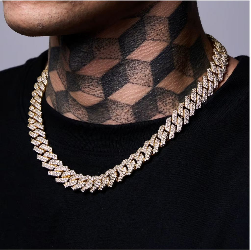 18K Gold Plated Iced Out Miami Cuban Link