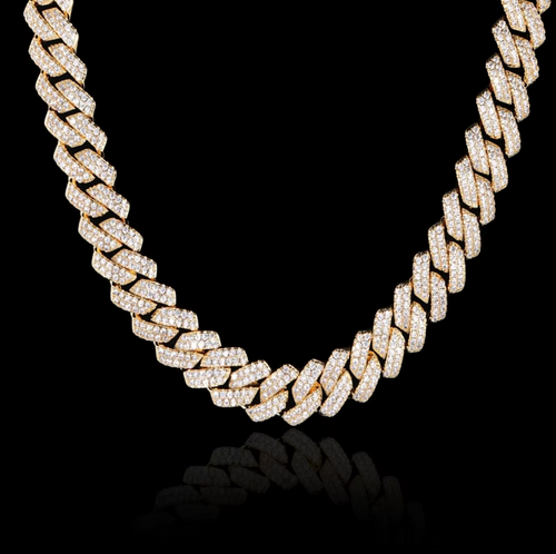 18K Gold Plated Iced Out Miami Cuban Link